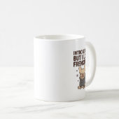 Introverted But I Love Frenchies Cute Design コーヒーマグカップ (正面右)