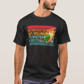 Introverted But Parrots Green Cheek Pineapple Conu Tシャツ (正面)