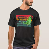 Introverted But Parrots Green Indian Ringneck Tシャツ (正面)