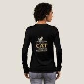 Introverted But Willing To Discuss Cats Funny Cat  トライブレンドＴシャツ (背面全体)