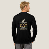 Introverted But Willing To Discuss Cats Funny Cat  トライブレンドＴシャツ (背面全体)