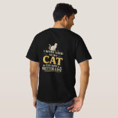 Introverted But Willing To Discuss Cats Funny Cat  Tシャツ (裏面フル)
