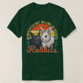 Introverted but Willing to Discuss Rabbits Bunny P Tシャツ (デザイン正面)