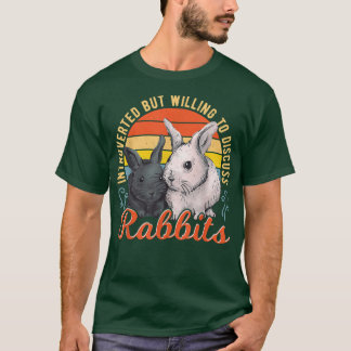 Introverted but Willing to Discuss Rabbits Bunny P Tシャツ
