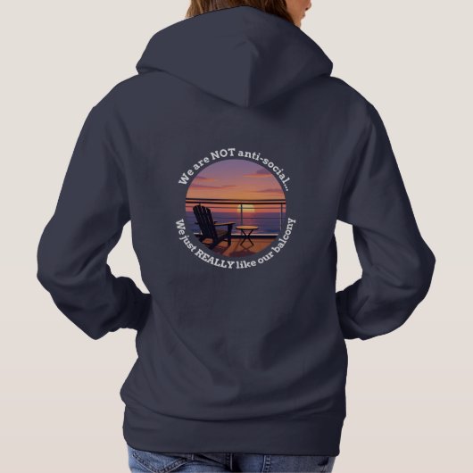 Introverted Cruise Couple Balcony Hoodie パーカ (裏面)