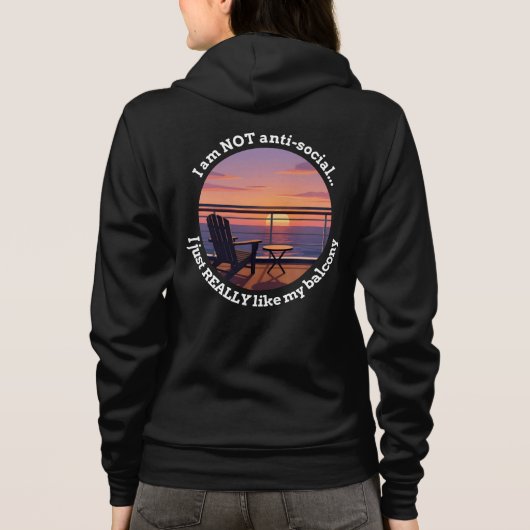 Introverted Cruiser Balcony Hoodie パーカ (裏面)