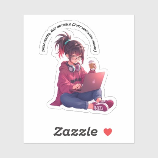 Introverted, No Invisible ( Just Watching Anime) シール (シート)