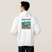 Introverting Hoodie with Turtle Symbol  パーカ (裏面フル)