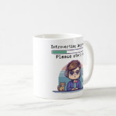 Introverting in Progress – Funny Retro Pixel コーヒーマグカップ (正面右)