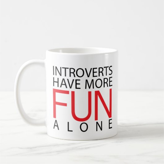 introvertsより多くの楽しい時を過します コーヒーマグカップ (左)