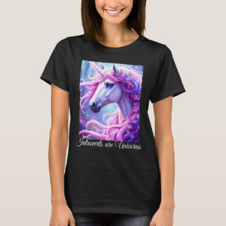 Introverts are Unicorns t-shirt Tシャツ