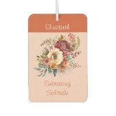 introverts solitudeフローラorangeの名前を追加 カーエアーフレッシュナー (正面)