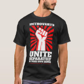 Introverts Unite T  Antisocial  Introvert  Tシャツ (正面)