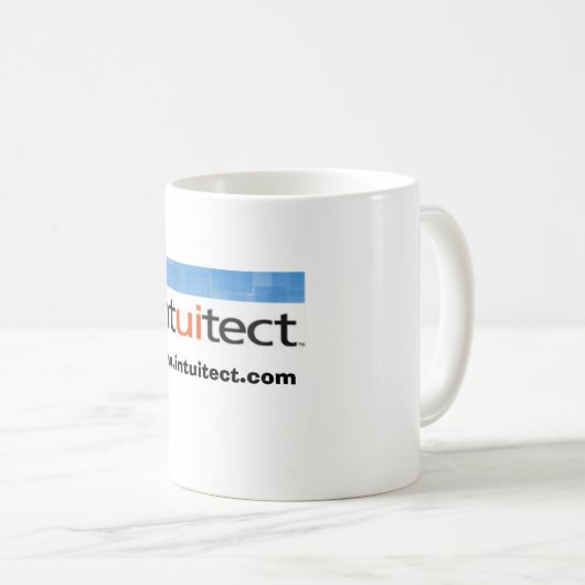 Intuitectのロゴのマグ コーヒーマグカップ (正面右)