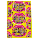 Intuitively Know Geode 12 Step AA Recovery Slogan ミディアムペーパーバッグ (正面)