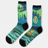 Inuit Love Socks Tribal Aurora Art Socks ソックス (左)