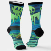 Inuit Love Socks Tribal Aurora Art Socks ソックス (傾斜あり)