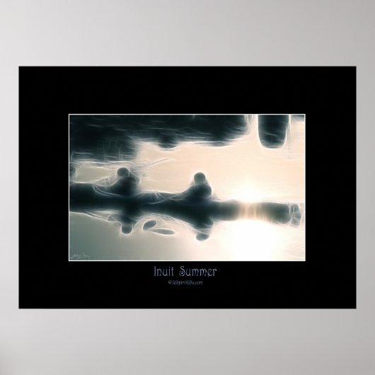 INUIT SUMMERエスキモカヤックアートポスター ポスター (正面)