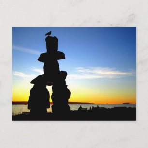 Inukshuk,バンクーバー, BC,カナダ ポストカード