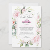 INVを通してベビーシャワーフローラを運転 招待状 (正面)