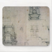 Inv。 1859年6-25-545。 R.墓のためのデザイン マウスパッド (正面)