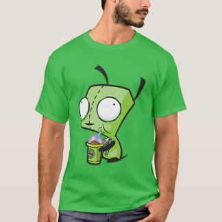 Invader Zim Gir Front Back Nickelodeon Cartoon fam Tシャツ