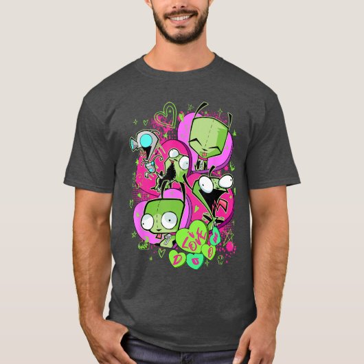 Invader Zim Valentines Day Gir I Love Doom Poster  Tシャツ (正面)