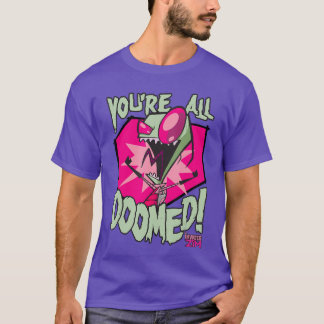 Invader Zim Youre All Doomed Dark Humor Nickelodeo Tシャツ