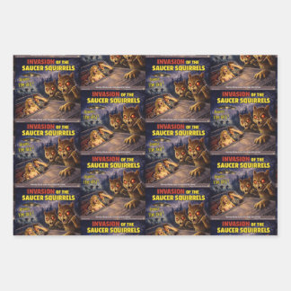 Invasion of the Saucer Squirrels ラッピングペーパーシート