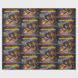 Invasion of the Saucer Squirrels ラッピングペーパー
