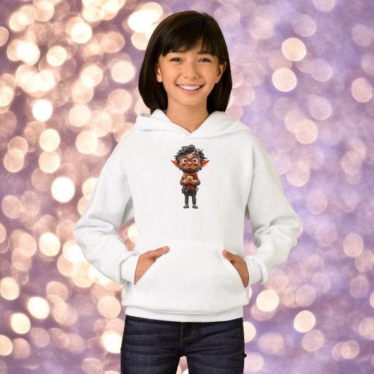 Inventorクリスマス小妖精や小人ガールズフード付きスウェットシャツ