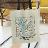 Inverness, Scotland City Map Tote Bag トートバッグ