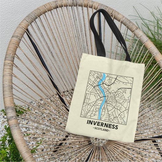 Inverness, Scotland City Map Tote Bag トートバッグ