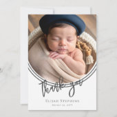 Inverted Arch Thank You 3写真誕生のお知らせ 招待状 (正面)