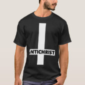 Inverted Cross Antichrist Upside Down Satan Atheis Tシャツ (正面)