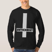 Inverted Cross Antichrist Upside Down Satan Atheis Tシャツ (正面)