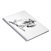 Inverted Inspiration – Dog Line Art Notebook ノートブック (右側)