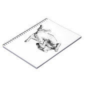 Inverted Inspiration – Dog Line Art Notebook ノートブック (左側)