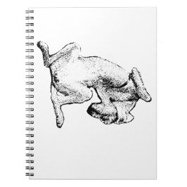 Inverted Inspiration – Dog Line Art Notebook ノートブック