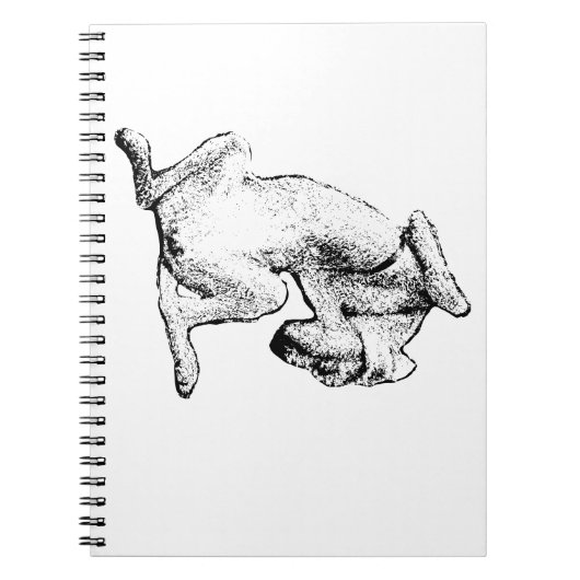 Inverted Inspiration – Dog Line Art Notebook ノートブック (正面)