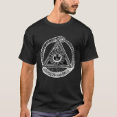 Inverted Ouroboros Alchemy Esoteric Occult Manifes Tシャツ (正面)