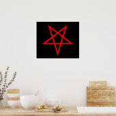 Inverted Red Pentagram ポスター (キッチン)
