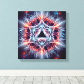 Inverted Star Bloom: Fractal Illusion Burst キャンバスプリント (インサイチュ (ウッドフロア))