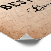 Invest In Knowledge - Ben Franklin引用文-プリント ポスター (角)