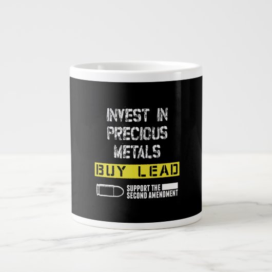 invest in precious metals buy lead support the sec ジャンボコーヒーマグカップ (正面)