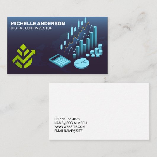 Investor | Ai Fintech | Stocks Chart 名刺 (正面/裏面)