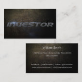 Investor business card 名刺 (正面/裏面)