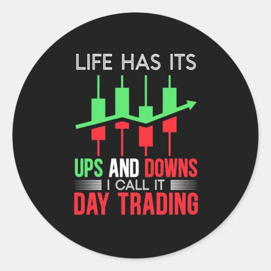 Investor I Call It Day Trading ラウンドシール (正面)