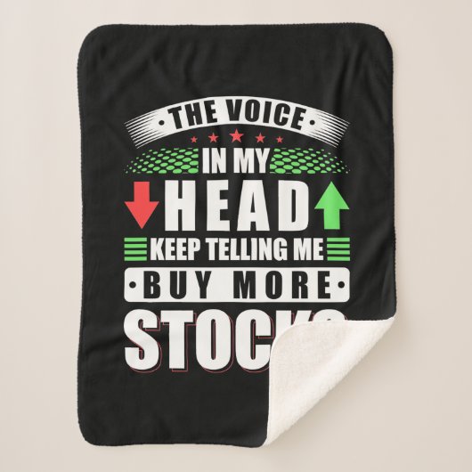 Investor In My Head Buy More Stocks シェルパブランケット (正面)
