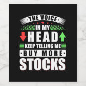 Investor In My Head Buy More Stocks ワインラベル (シングルラベル)